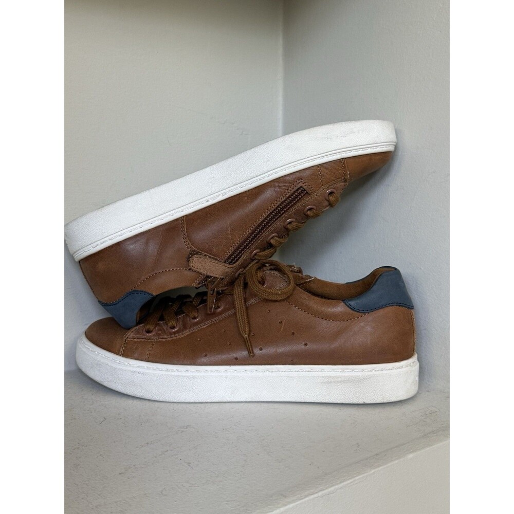Geox Respira Womens Size 5 EU 37 Side Zip Sneakers Brown Black